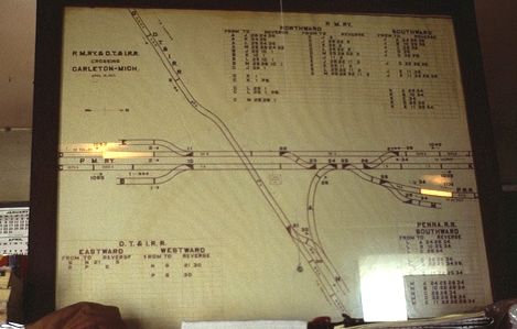 Carleton interlocking model board